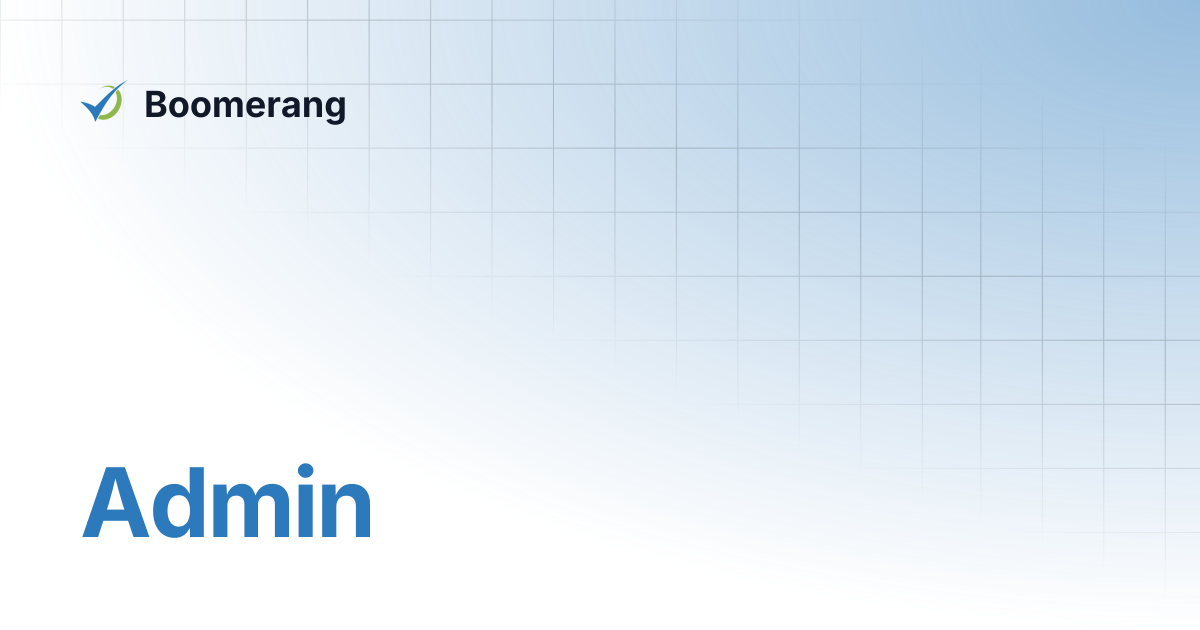 Admin | A-B3 Domain Administrator Manual | Boomerang