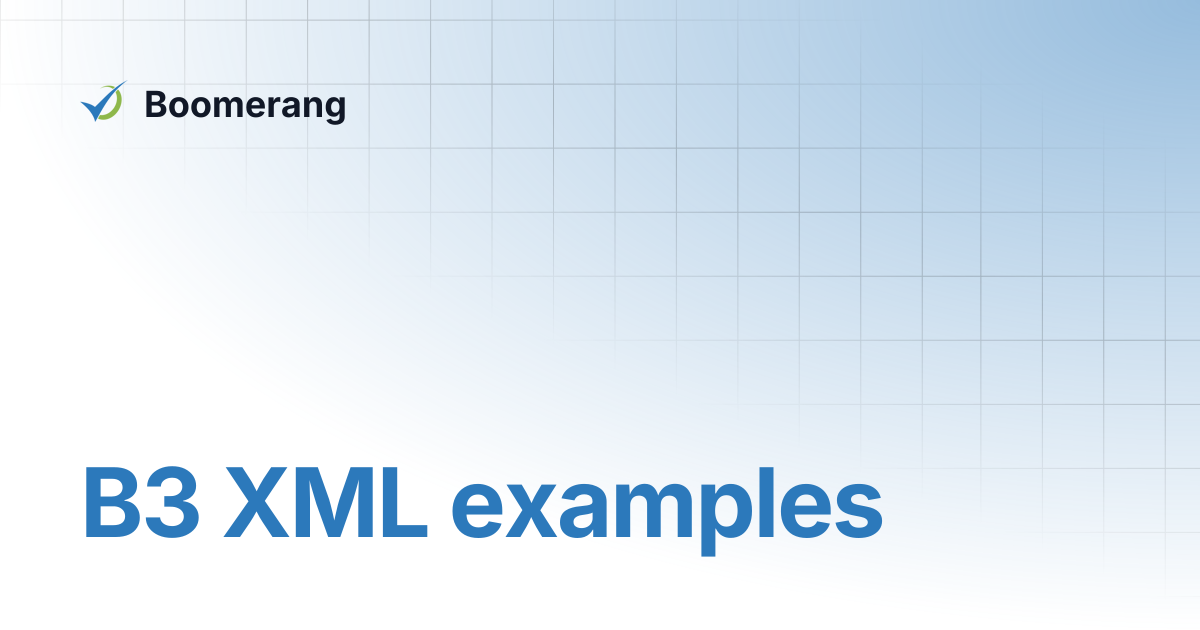 B3 XML examples | T-S2GW Installation Manual | Boomerang